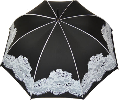 Boutique Vintage Print Umbrella Black