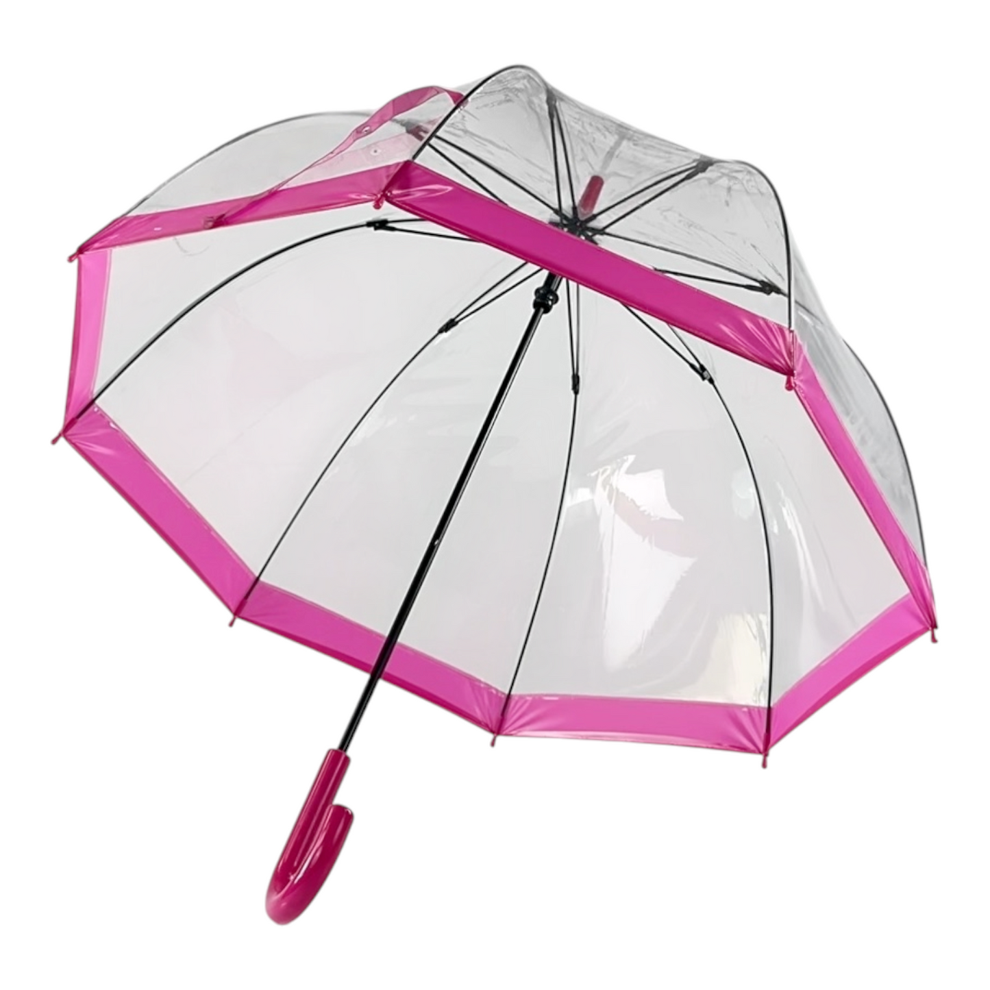 Everyday Clear Vinyl Dome Umbrella Pink