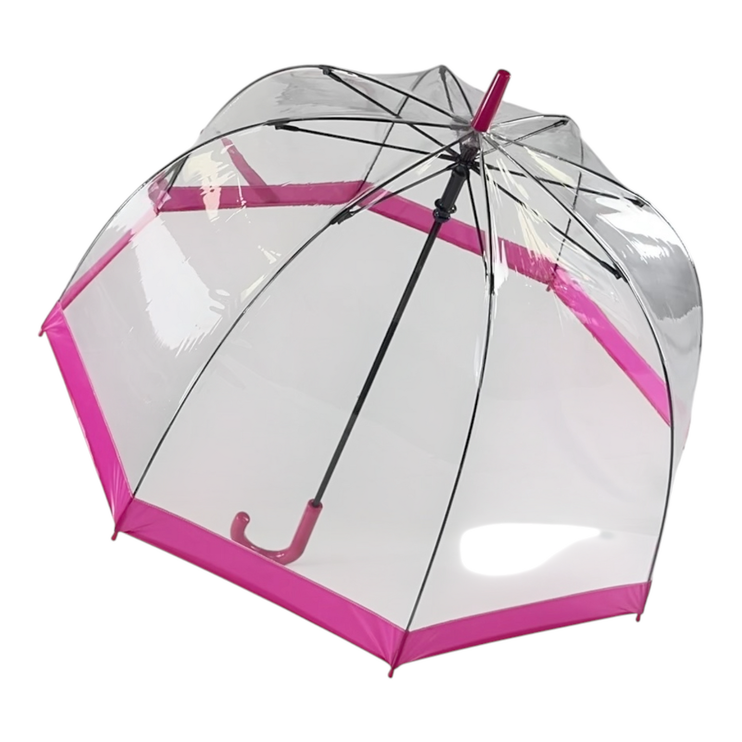 Everyday Clear Vinyl Dome Umbrella Pink