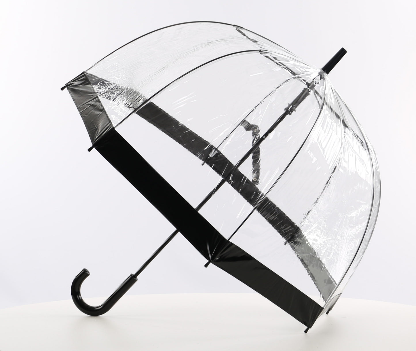 Everyday Clear Vinyl Dome Umbrella Black