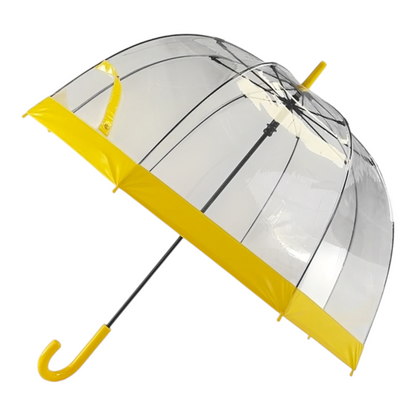 Everyday Clear Vinyl Dome Umbrella Yellow