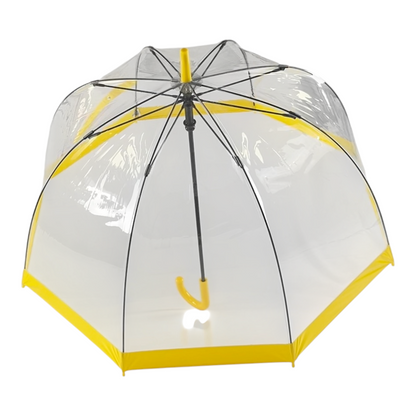 Everyday Clear Vinyl Dome Umbrella Yellow