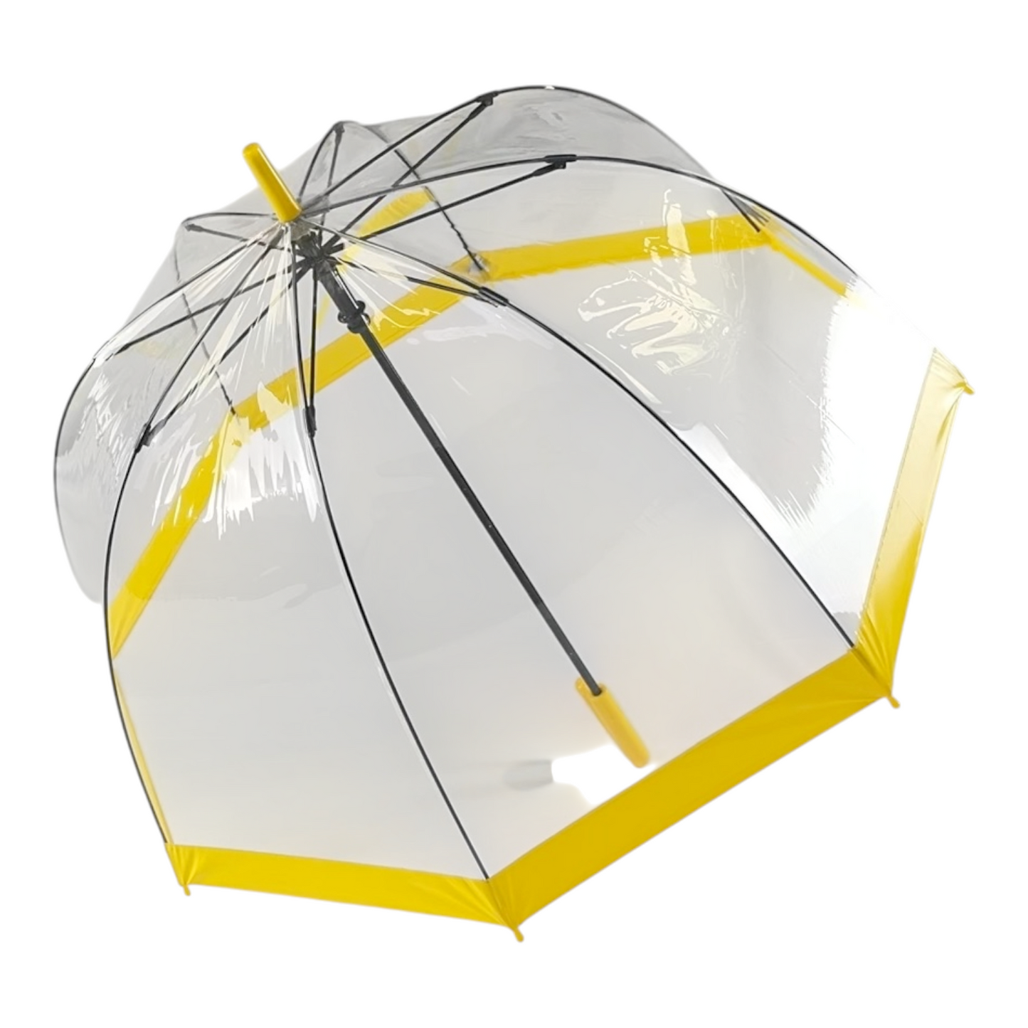 Everyday Clear Vinyl Dome Umbrella Yellow