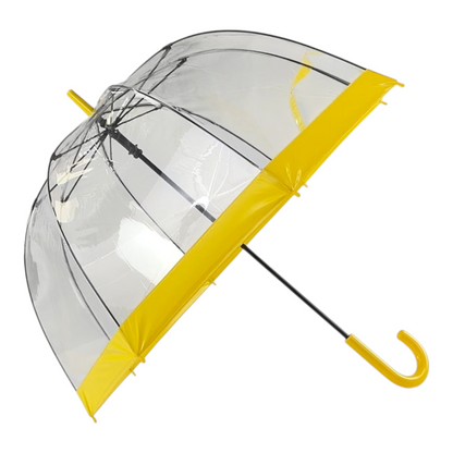 Everyday Clear Vinyl Dome Umbrella Yellow
