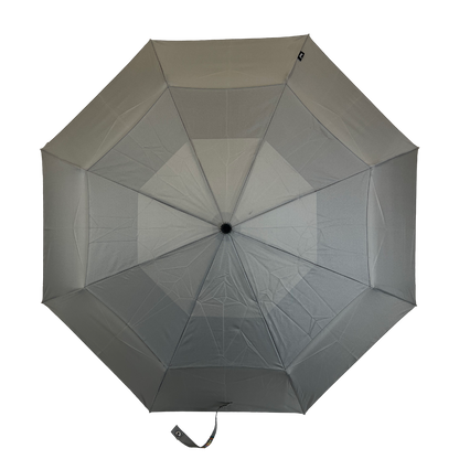 Gents Auto Compact Umbrella Grey (Wood effect/Matt ABS handle)