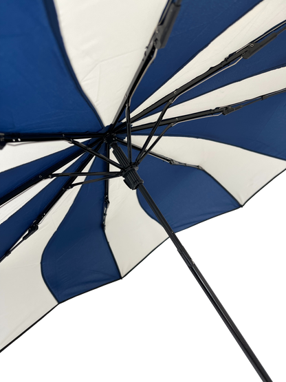 Everyday Swirl Folding Umbrella Navy/Cream