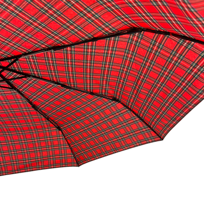Everyday Tartan Folding Umbrella Red