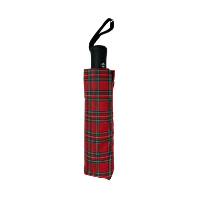 Everyday Tartan Folding Umbrella Red