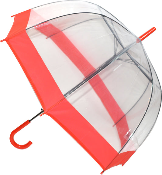 Everyday Auto Clear Dome Umbrella Red  STICK