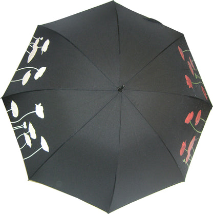 Everyday Poppy Colour Change Stick umbrella