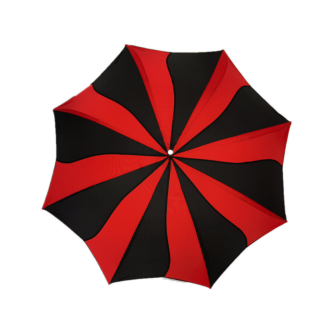 Everyday Swirl Stick Umbrella Red and Black