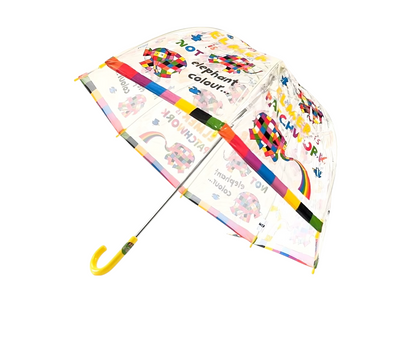 Elmer is Patchwork PVC Clear Dome Umbrella