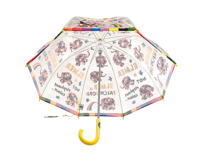 Elmer is Patchwork PVC Clear Dome Umbrella