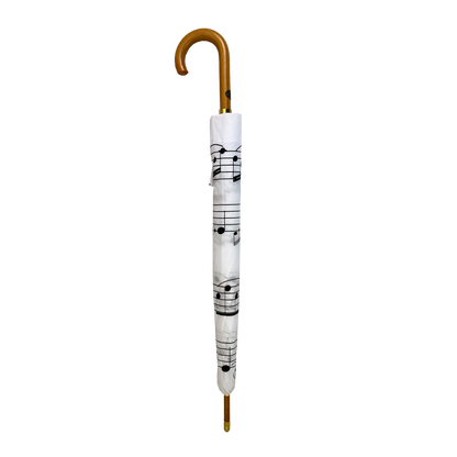 Black Music Umbrella with White Notes