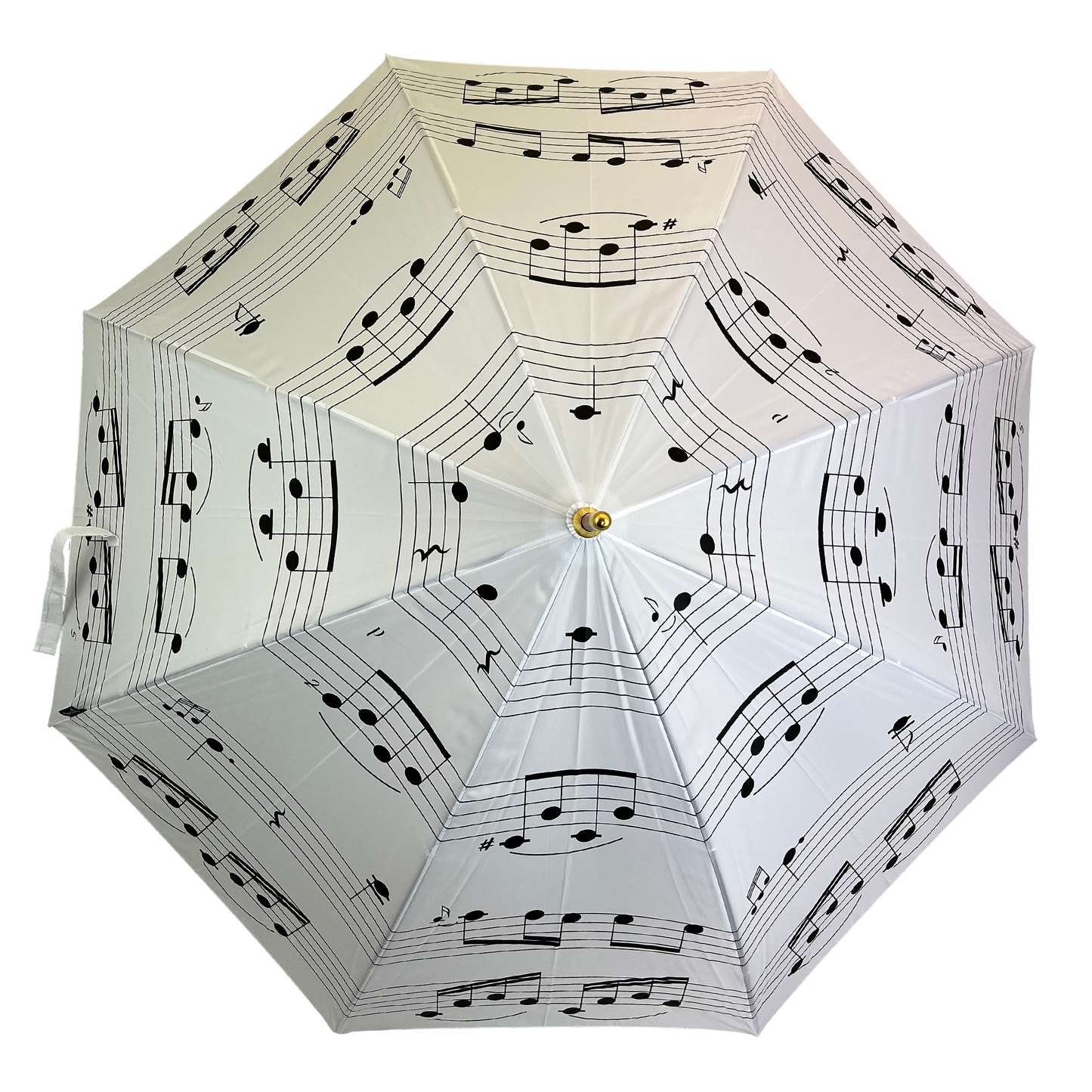 Black Music Umbrella with White Notes