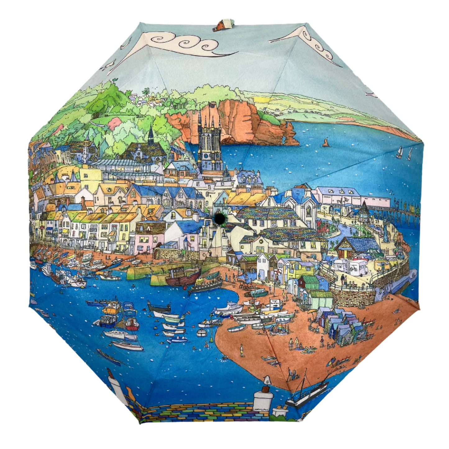 Laura Wall Oh That Place Folding Umbrella