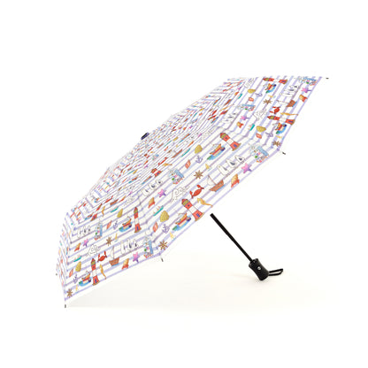 Laura Wall Stripes Design Folding Umbrella