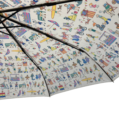 Laura Wall Seaside Shenaninigans Folding Umbrella
