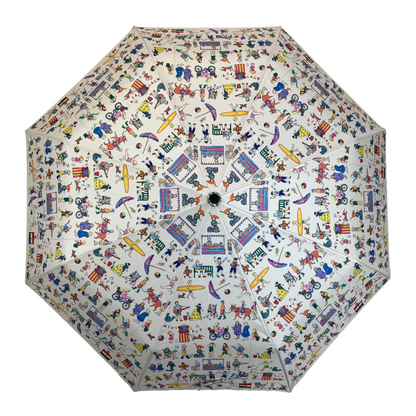 Laura Wall Seaside Shenaninigans Folding Umbrella