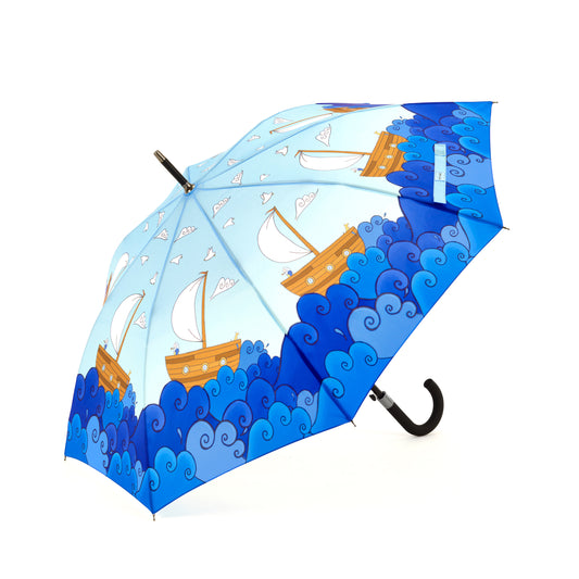Laura Wall Boats Design Stick Umbrella