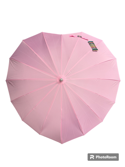 Boutique Heart Umbrella Pink