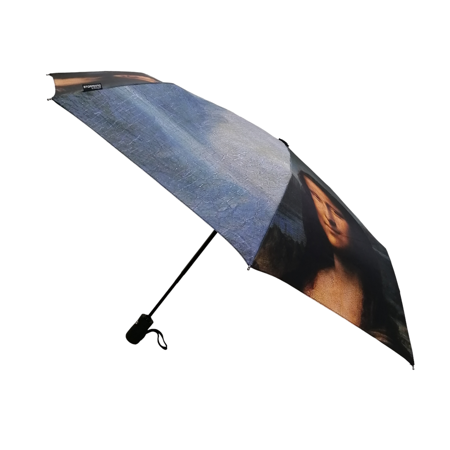 StormKing Art Collection De Vinci Moan Lisa Folding Umbrella by Soake