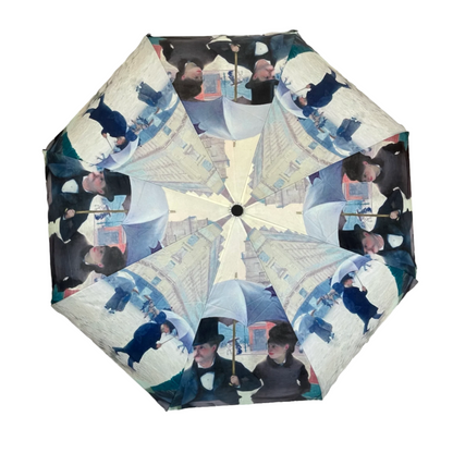 StormKing Art Caillebotte Paris Rainy Day Folding umbrella by Soake