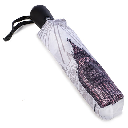 StormKing Folding City Umbrella London Black and White by Soake