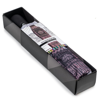 StormKing Folding City Umbrella London Black and White by Soake