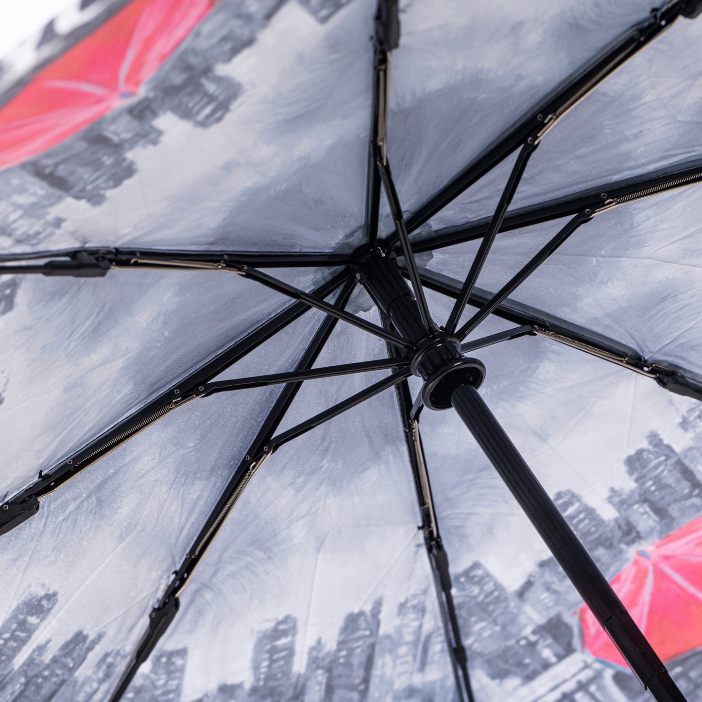 StormKing Folding City Umbrella New York Black and White by Soake