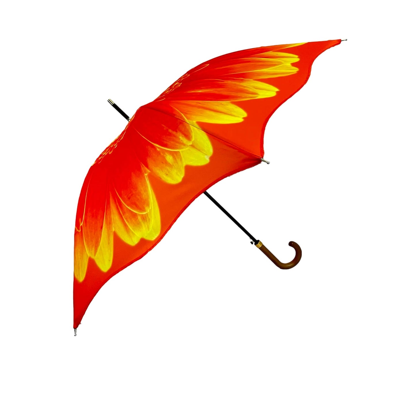 StormKing Floral Orange Daisy Classic Stick Umbrella