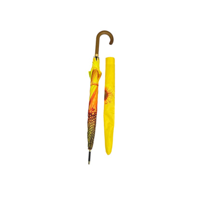 StormKing Floral Sunflower Classic Stick Umbrella
