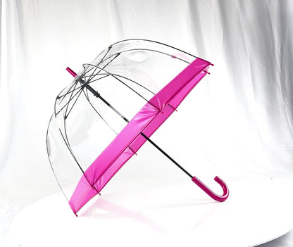 Everyday Clear Vinyl Dome Umbrella Pink