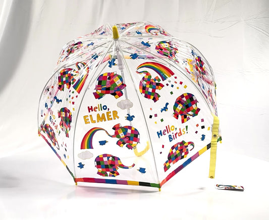 Hello Elmer PVC Clear Dome Umbrella